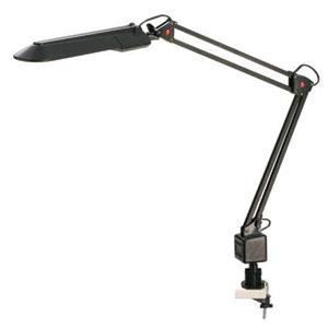 Galda lampa ar spuldzi 11W G23, 220V, melna