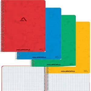 Klade A5/60 lapas rūtiņu ar spirāli,  AURORA