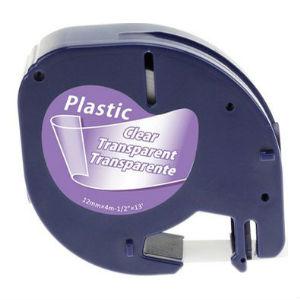 Lotoss.lv: Marķ.lente DYMO LetraTag 12mmx4m,  melns/caursp ekviv. 85507