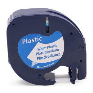 Lotoss.lv: Marķ lente DYMO LetraTag 12mmx4m, melns/balts,  ekviv. 85508