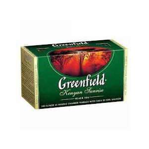 GREENFIELD Kenyan Sunrice melnā tēja 25x2g