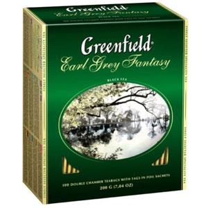 GREENFIELD Earl Grey Fantasy melnā tēja 100x2g