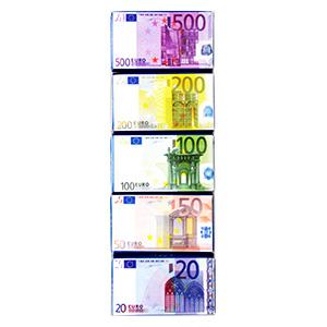 Piena šokolāde EURO banknotes iepak 5x15gr