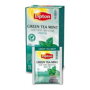 *Tēja zaļā LIPTON Mint,  25 x 1.6 g.