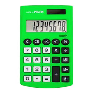 Kalkulators Milan Rubber Touch,  neona zaļš