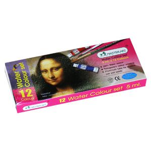 Akvareļkrāsas MASTERART 12 krāsas x 5 ml tūbiņā