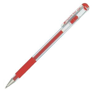 Pildspalva gēla PENTEL K116 HYBRID Gel Grip sarkana 0.6mm
