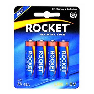 Baterijas AA LR6 1.5V Alkaline 4gab.Rocket