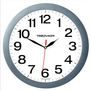 Sienas pulkstenis TROYKA,  ar diametru 29cm,  sudraba krāsas