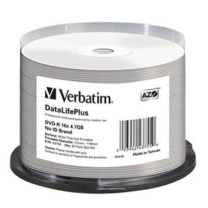 DVD-R 120min/4.7Gb/16x (cake)50 printable Verbatim