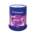 DVD+R 120min/4, 7Gb "cake"100 Verbatim цена за 1 DVD