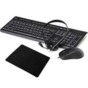 Komplēkts 4in1 tastatūra/pele/austiņas/paliktnis Fiesta