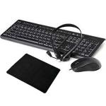 Komplēkts 4in1 tastatūra/pele/austiņas/paliktnis Fiesta